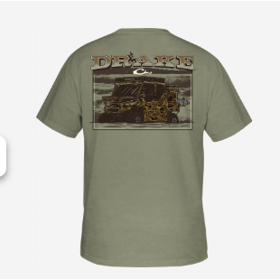 Drake Mud Cart T-Shirt - Sage Light Heather by Southern Roots Clothing Company
