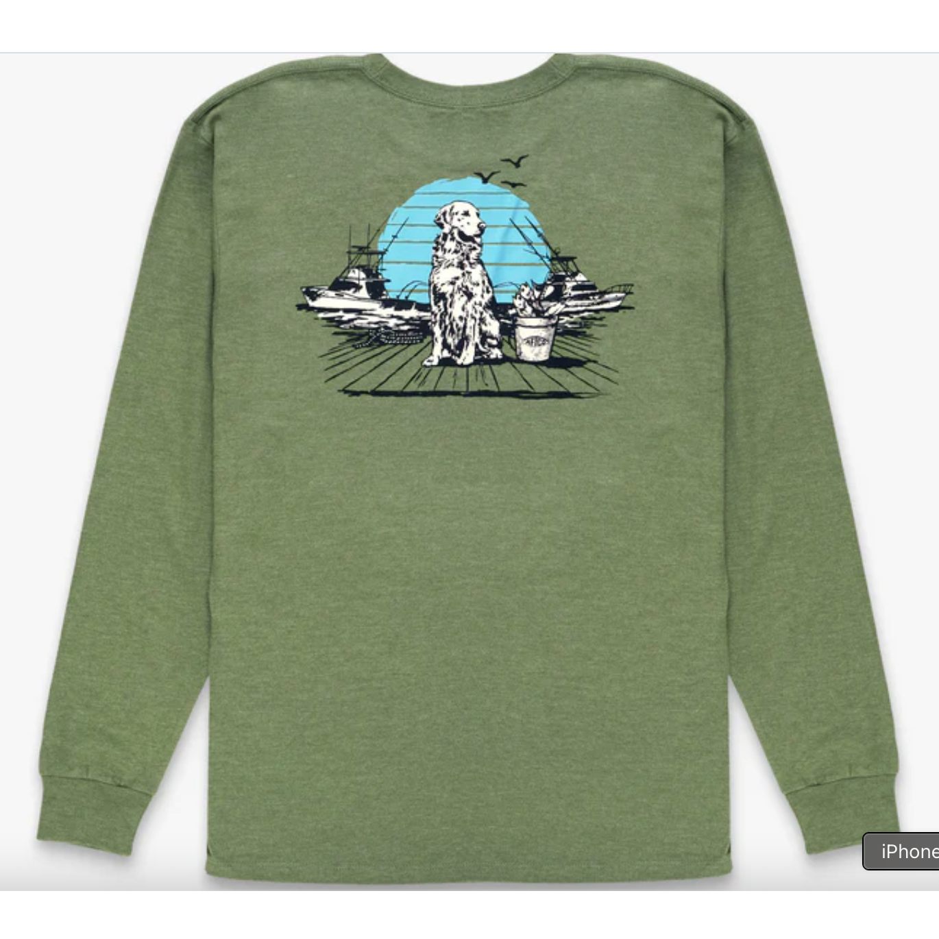 Aftco Bucket LS T-Shirt - Army Heather by AFTCO