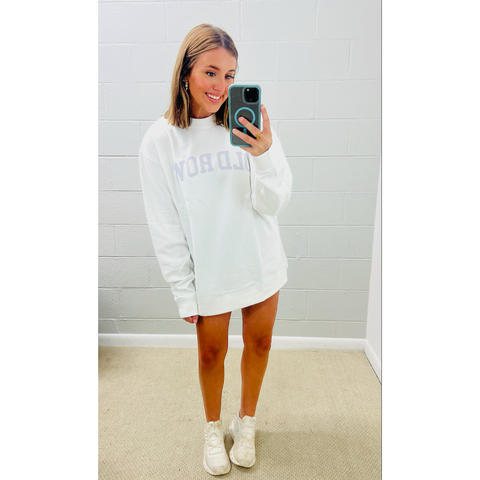 Old Row Classic Crewneck Sweatshirt - White by Old Row