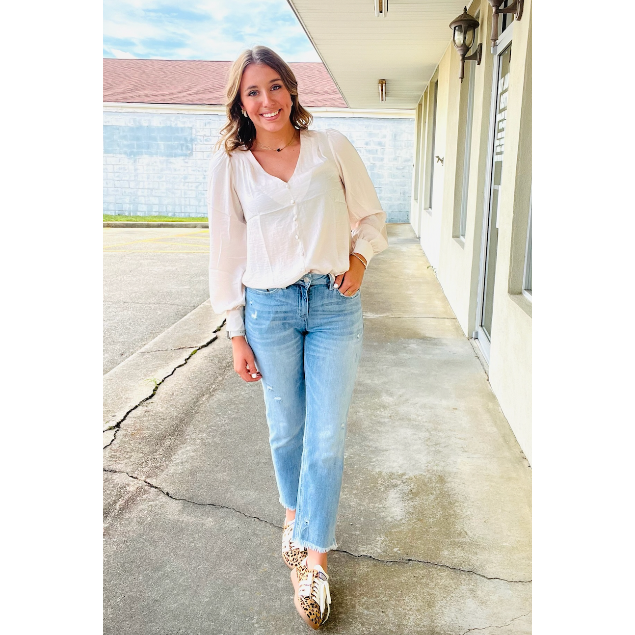 Champagne Satin Blouse