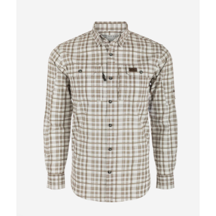 Drake Hunter Creek Window Pane Plaid Shirt L/S - Chocolate Chip