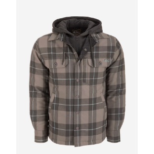Drake Campfire Flannel Hoodie - Pewter