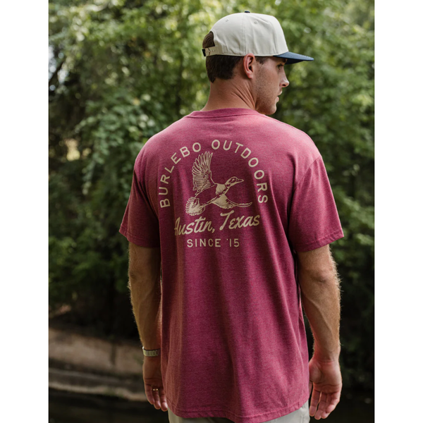 Burlebo Short Sleeve T-Shirt - Classic Duck - Heather Red