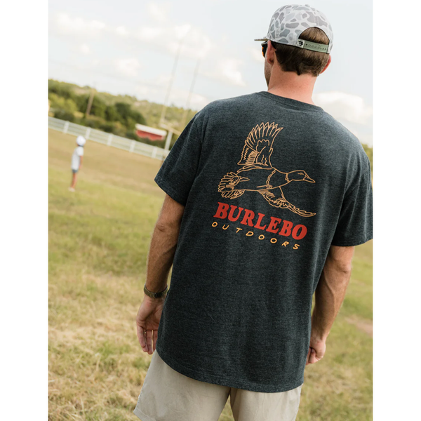 Burlebo Short Sleeve T-Shirt - Duck Wild - Heather Black