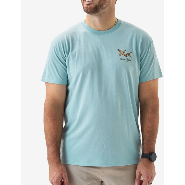 Burlebo Short Sleeve T-Shirt - Flying Mallards - Sky Blue