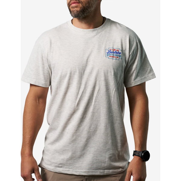 Burlebo Short Sleeve T-Shirt - Mountain Range - Ash Grey