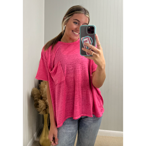 Burnout Oversized Pocket Tee