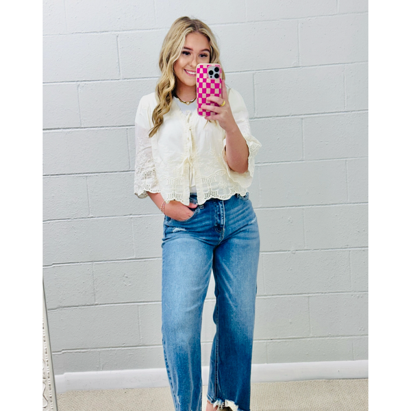 Floral Embroidery Blouse