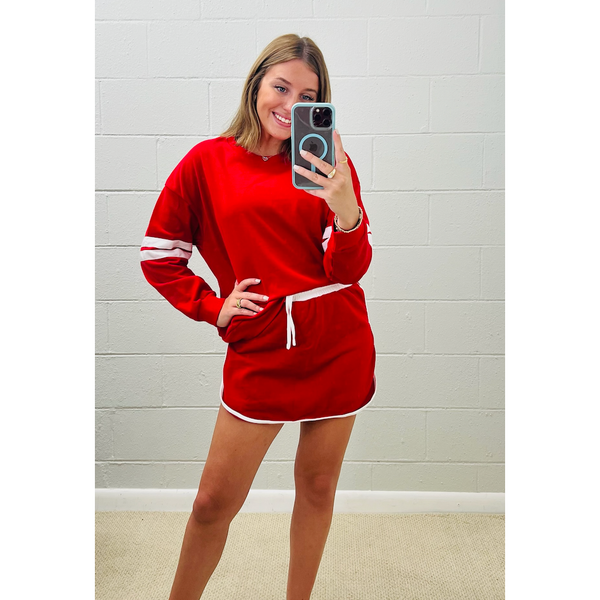 Blitz Pullover Mini Skirt Set