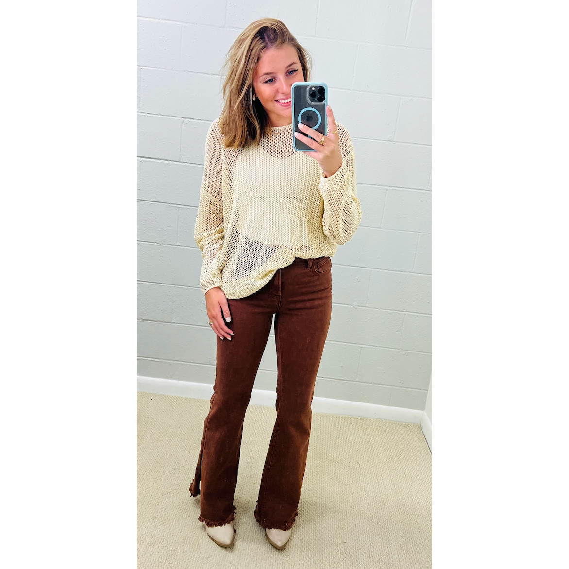 Harlow Crochet Sweater Top