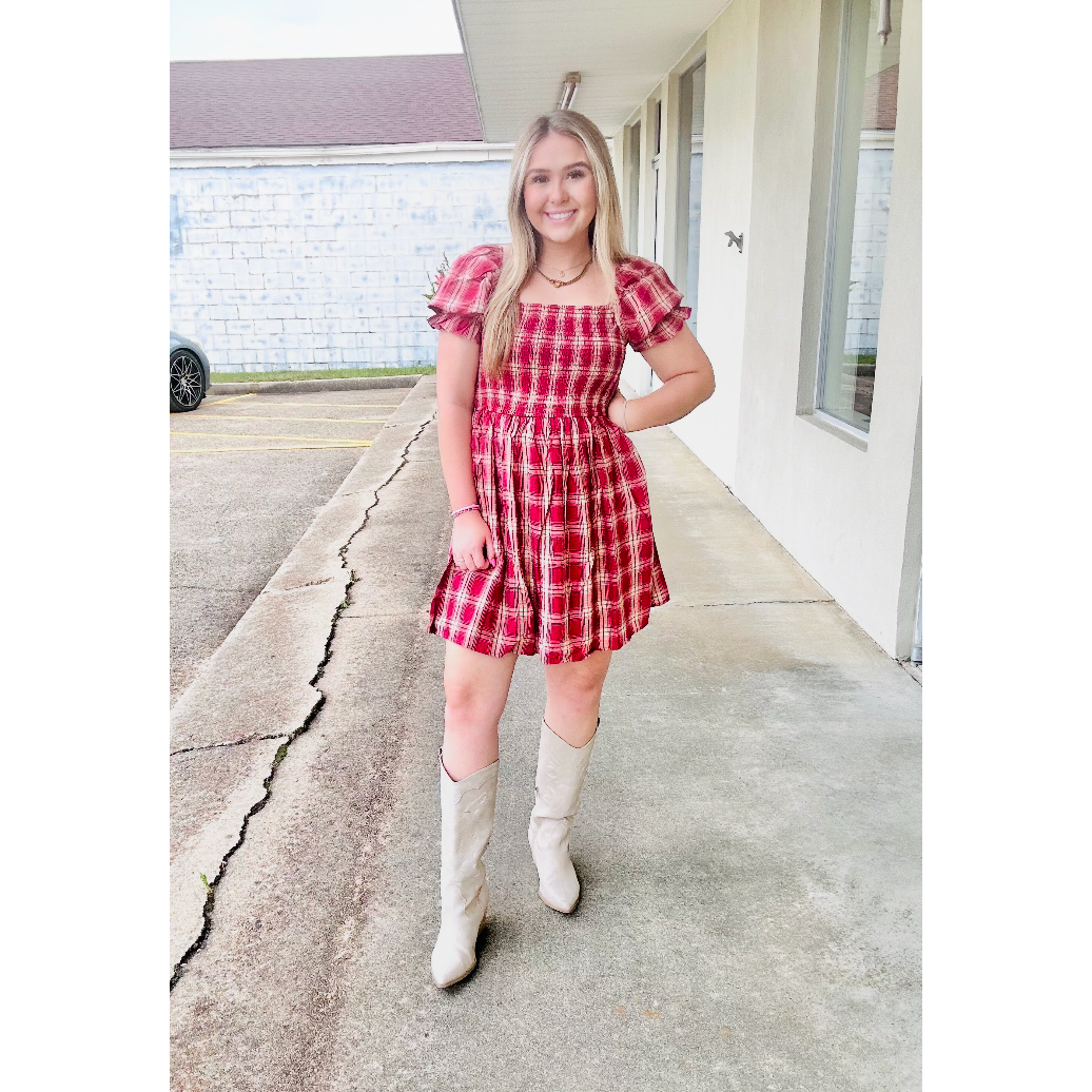 Autumn Stroll Plaid Dress by Southern Roots Clothing Company