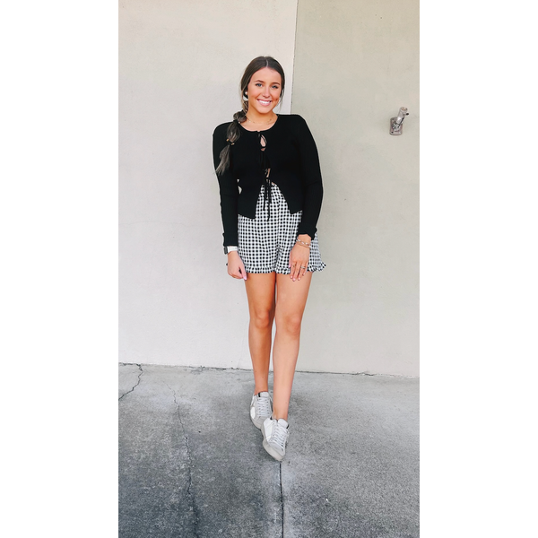 Cozy Chic Triple-Tie Front Sweater Crop Top