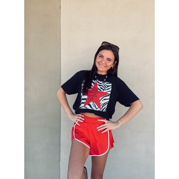 Courtside Chic Shorts with Side Pleats