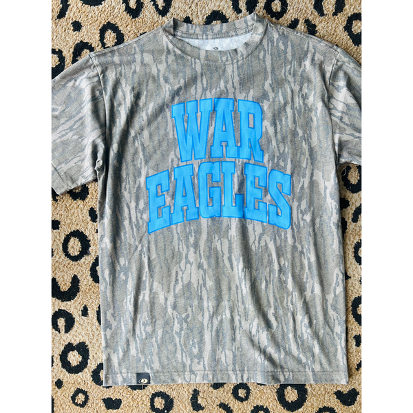 Custom Solid Color Varsity Camo DTF Graphic Tee