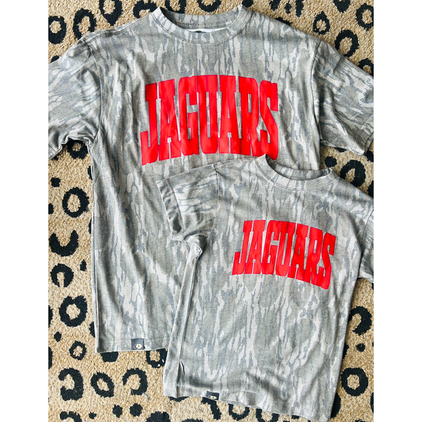 Custom Solid Color Varsity Camo DTF Graphic Tee