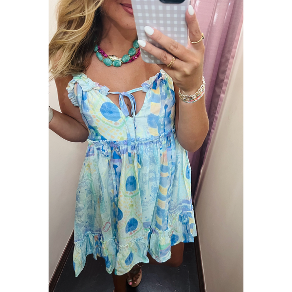 Sleeveless Tiered Mini Dress