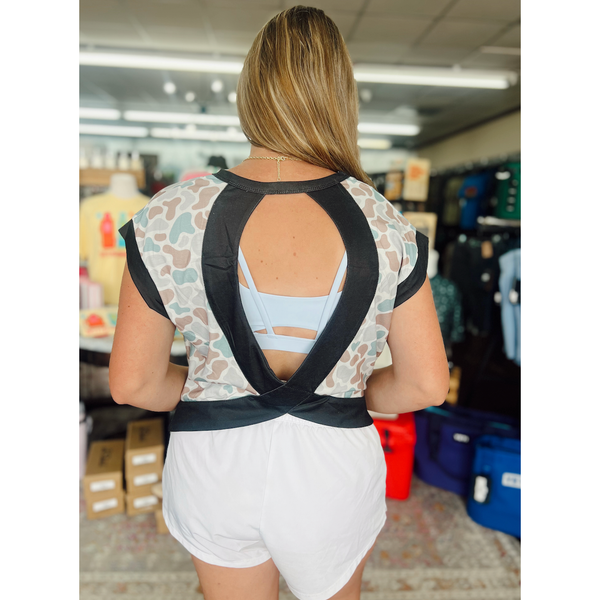 Camo Cross-Back Shirt