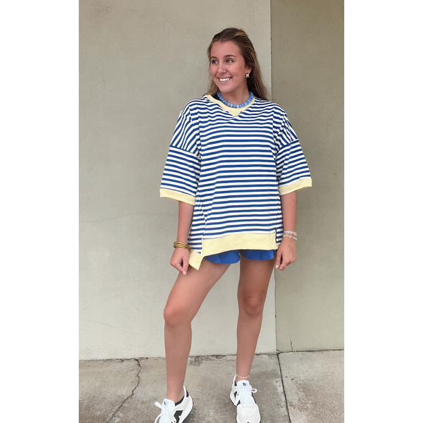 Oversized Stripe Casual Knit Top