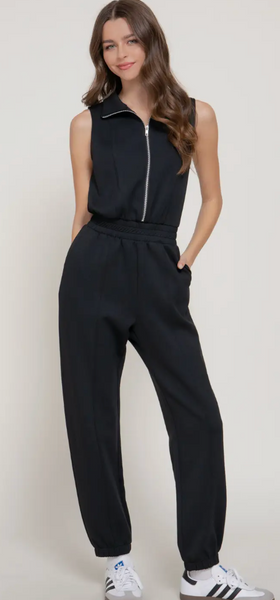 Sleeveless Scuba Jumpsuit