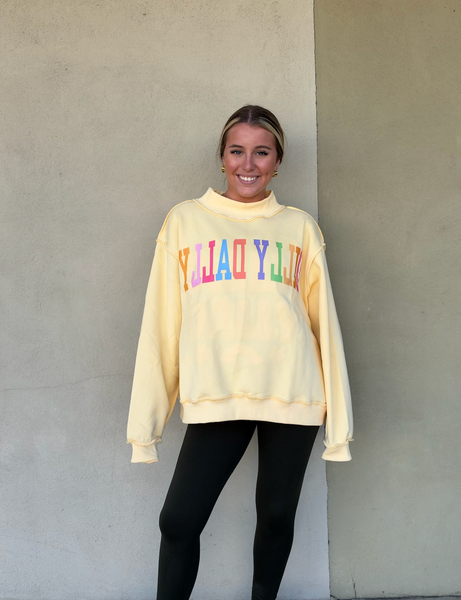 DILLY DALLY Graphic Reversible Sweatshirt