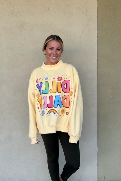 DILLY DALLY Graphic Reversible Sweatshirt