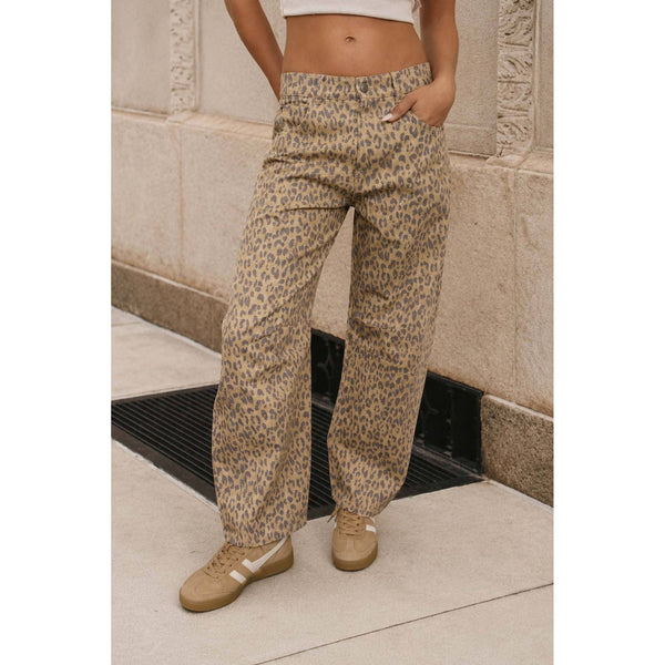 LEOPARD PRINT JEANS