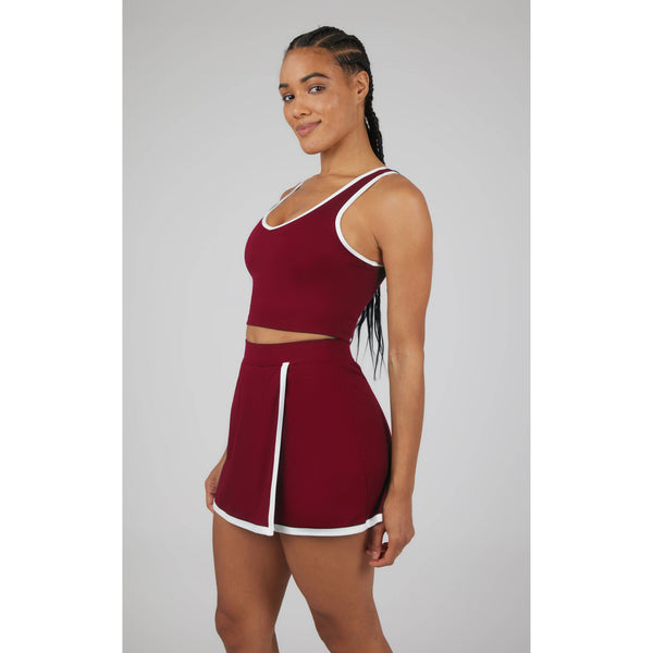 Women's Tank with Bra and Skort with Contrast Detail