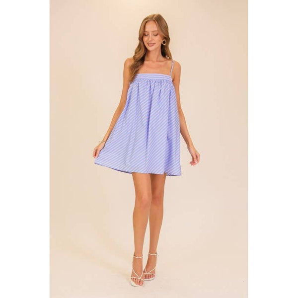Skyline Stripe Swing Mini Dress