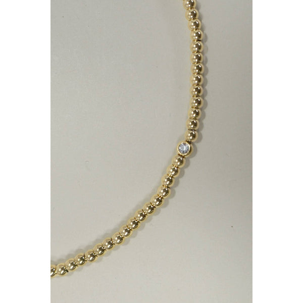18K STAINLESS STEEL TARNISH FREE BEADED NECKLACE