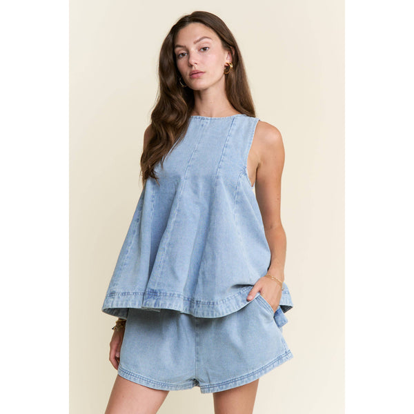 J.NNA - DENIM TOP & SHORTS SET