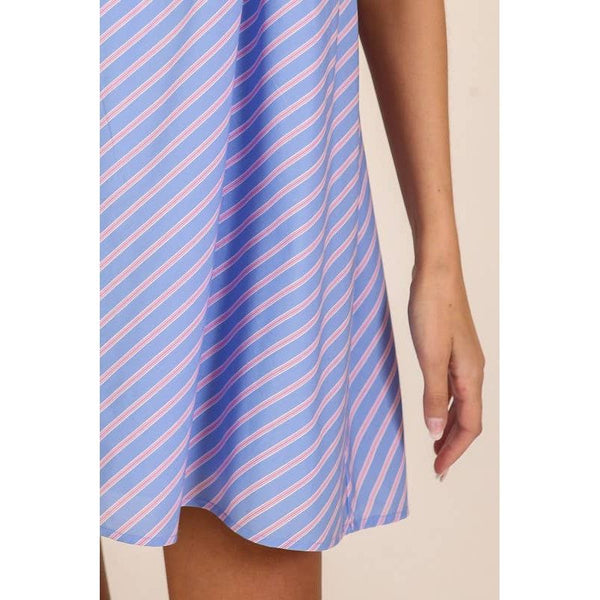 Skyline Stripe Swing Mini Dress