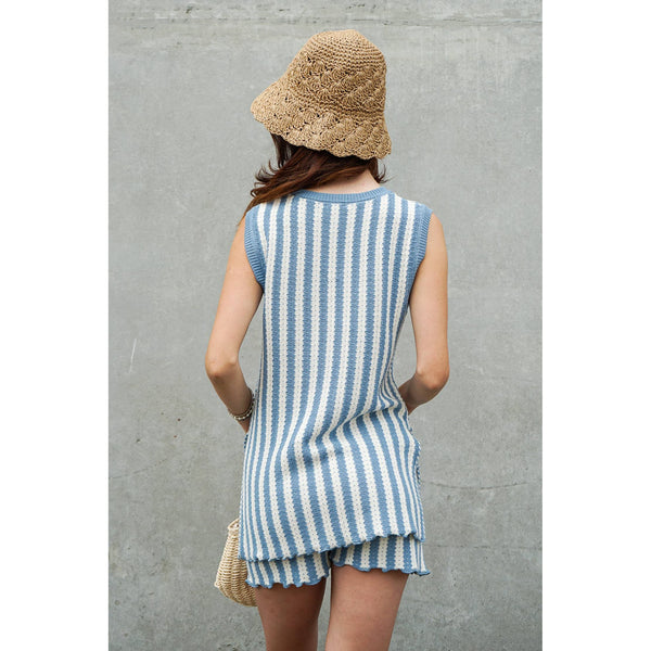 Coastal Stripe Knit Tank