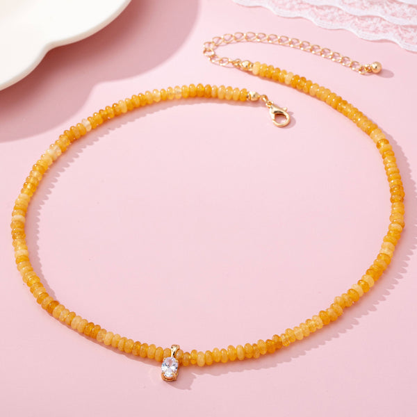 JOSSLYN by wall to wall - NATURAL SEMI PRECIOUS STONE BEADED CHARM NECKLACE | 80N92658