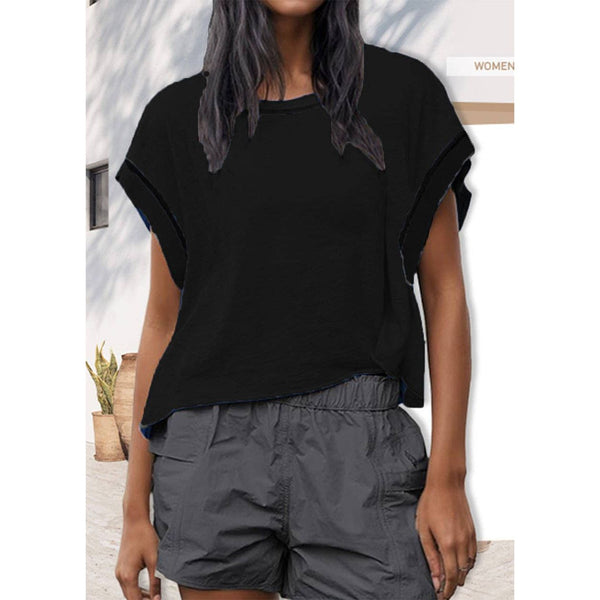 The Front Porch Label - Black Cross-Back Shirt