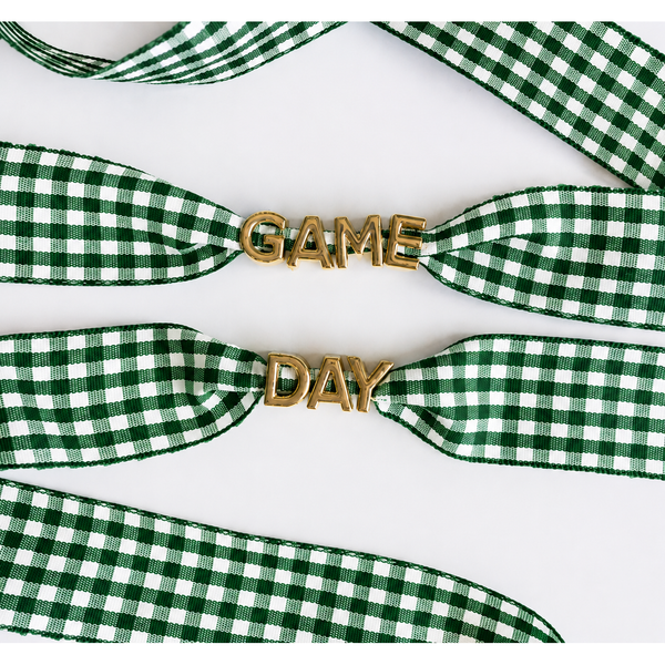 Game Day Gingham Shoe Lace Charm Set