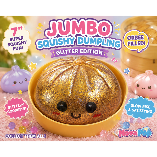 Jumbo Glitter Squishy Bun Mystery