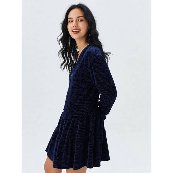 Midnight Holiday Velvet Mini Dress