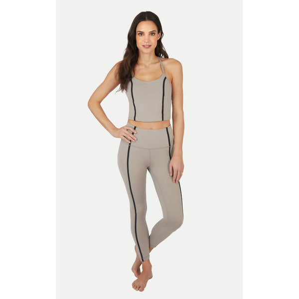 Contrast Crop Bra Tank and Ankle Leggings