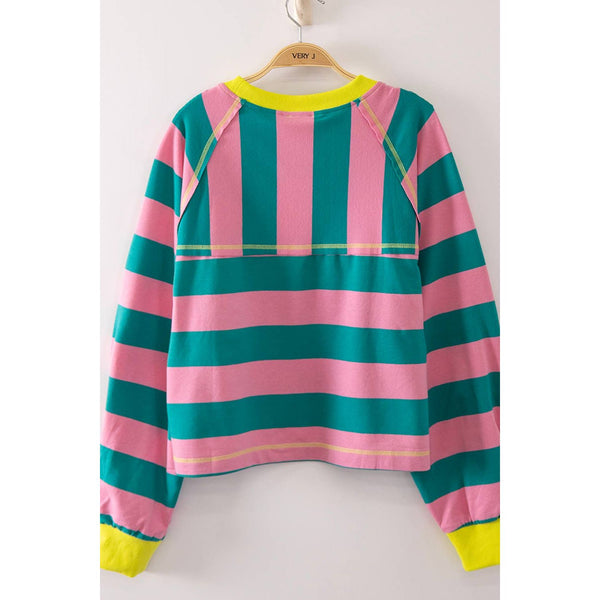 Casual Stripe Cropped Top