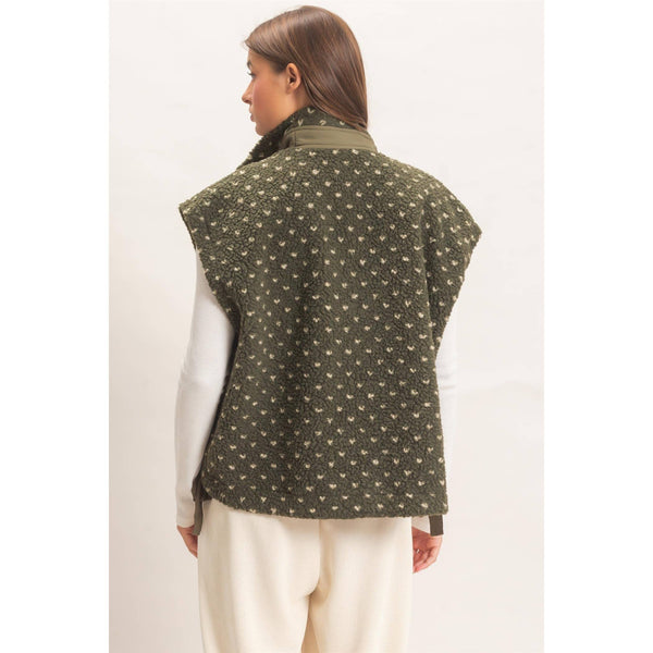 Polka Dot Sherpa Vest