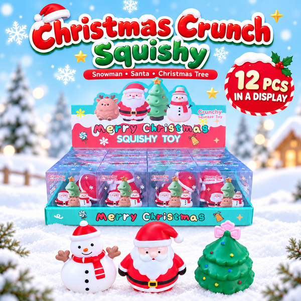 Crunchy Merry Christmas Squishy Toy— ASMR Holiday Squishies