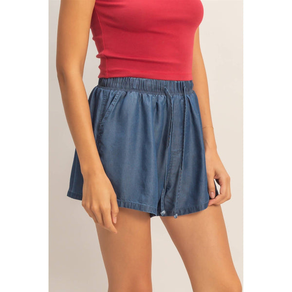 Lyocell Drawstring Shorts