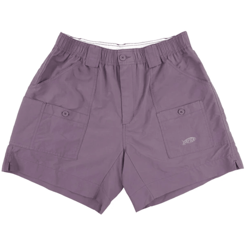 AFTCO Original Fishing Short 6"- Black Plum - Southern Roots Clothing Company