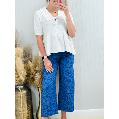 Ankle Cropped Summer Pants - Leo pard Print - Southern Roots Clothing Company