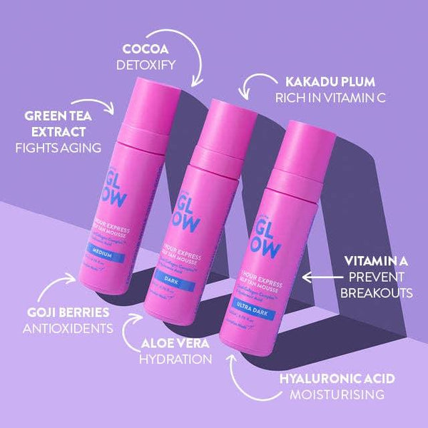 Australian Glow - Dark Express 1 Hour Self Tan Mousse with Mitt - Southern Roots Clothing Company