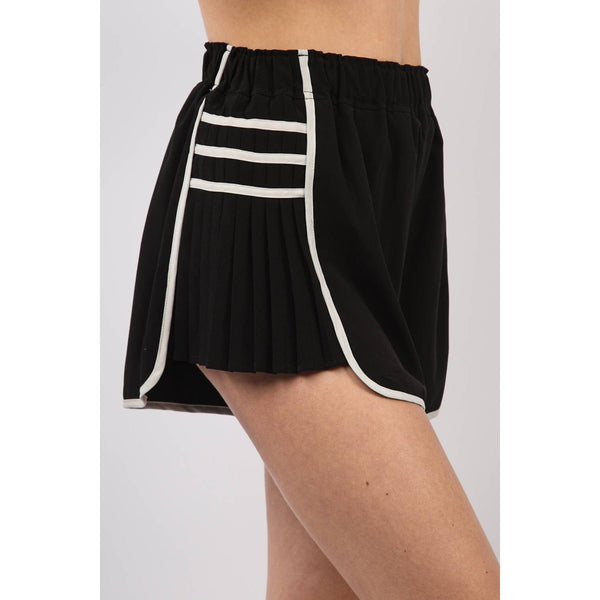 Side Pleated Detail Activewear Shorts