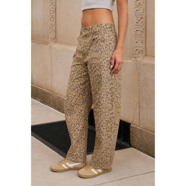 LEOPARD PRINT JEANS