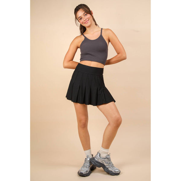 Activewear Pleated Skirt with Short Liner