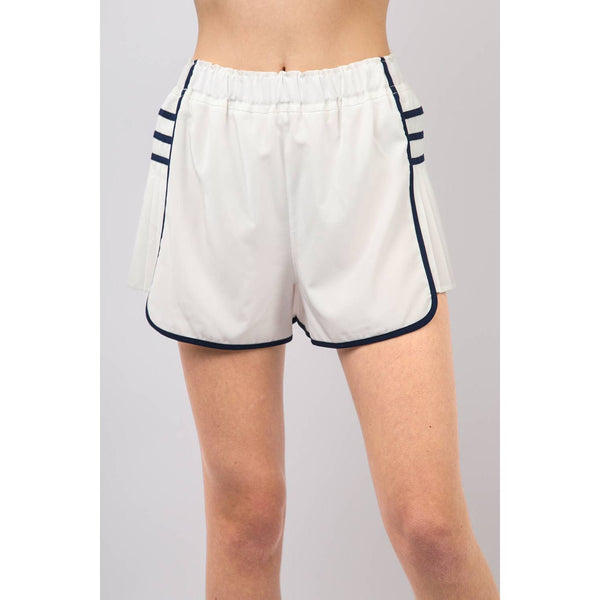 Side Pleated Detail Activewear Shorts
