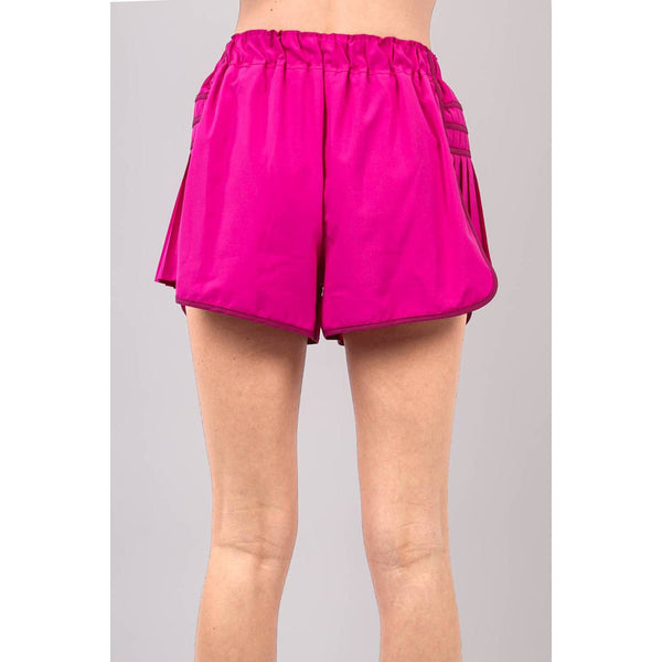 Side Pleated Detail Activewear Shorts